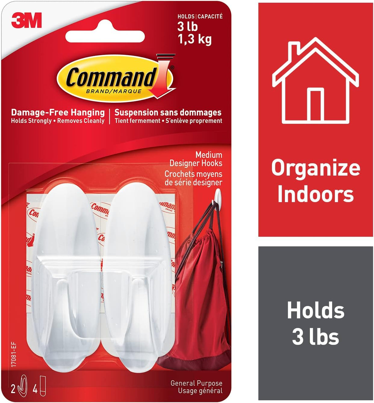 Command Medium Designer Wall Hooks - White, 2 Hooks + 4 Strips-051131769083-LR-179626-3-LR eShop
