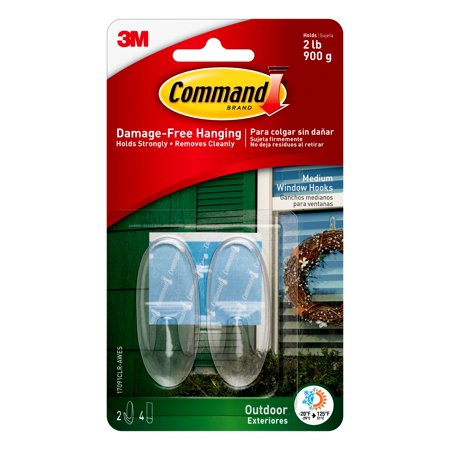 Command Medium Outdoor Window Hooks - Clear, 2 Hooks + 4 Strips-051141372891-LR-273066-1-LR eShop