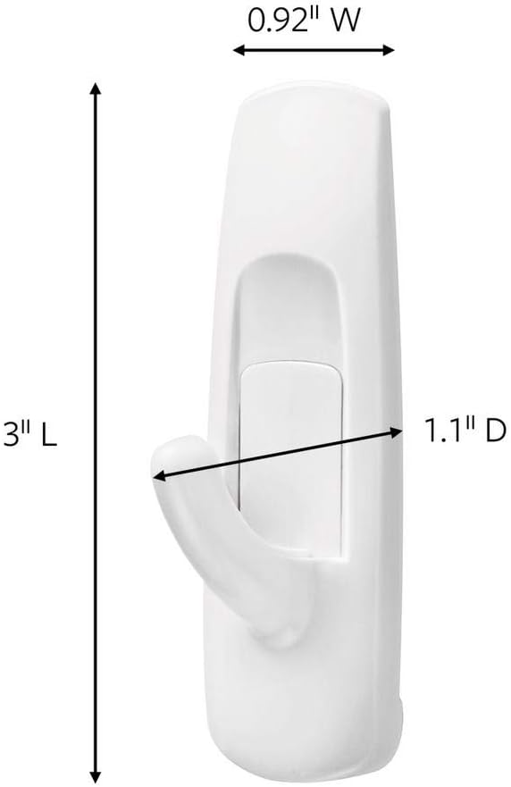 Command Medium Utility Wall Hook - White, 2 Hooks + 4 Strips-051131651418-LR-116191-2-LR eShop