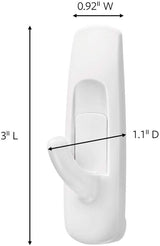 Command Medium Utility Wall Hook - White, 2 Hooks + 4 Strips-051131651418-LR-116191-2-LR eShop