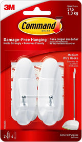 Command Medium Wire Wall Hooks - White, 2 Hooks + 4 Strips-051131921276-LR-254026-1-LR eShop