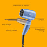 CONAIR 1600 Watt Compact Blow Dryer with Folding Handle - Blue-074108182852-LR-188299-3-LR eShop