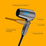CONAIR 1875 Watt Compact Blow Dryer with Folding Handle - Gray-074108007469-LR-163806-4-LR eShop