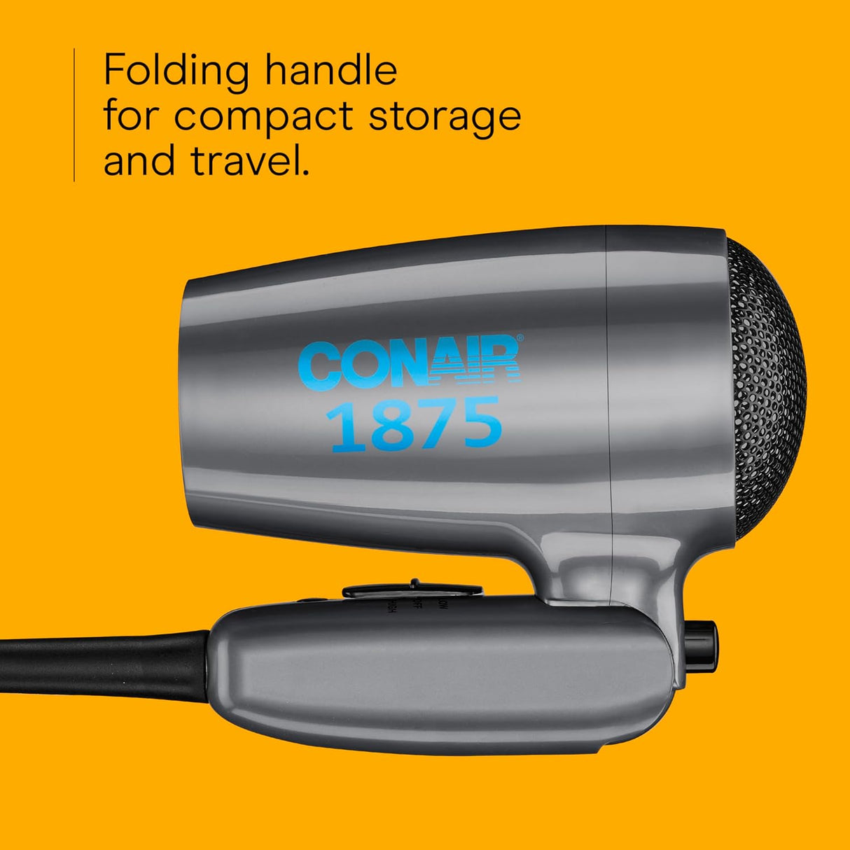 CONAIR 1875 Watt Compact Blow Dryer with Folding Handle - Gray-074108007469-LR-163806-8-LR eShop
