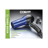 CONAIR 1875 Watt Turbo Hair Dryer - Blue & Black-074108190079-LR-155160-1-LR eShop