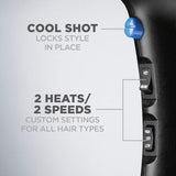 CONAIR 1875 Watt Turbo Hair Dryer - Blue & Black-074108190079-LR-155160-4-LR eShop