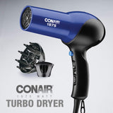CONAIR 1875 Watt Turbo Hair Dryer - Blue & Black-074108190079-LR-155160-8-LR eShop