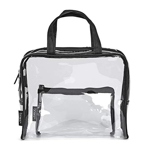 CONAIR basics PVC Weekender Toiletry Kit - Black and Clear, 2 piece-079642034025-LR-330313-1-LR eShop