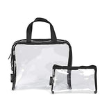 CONAIR basics PVC Weekender Toiletry Kit - Black and Clear, 2 piece-079642034025-LR-330313-2-LR eShop