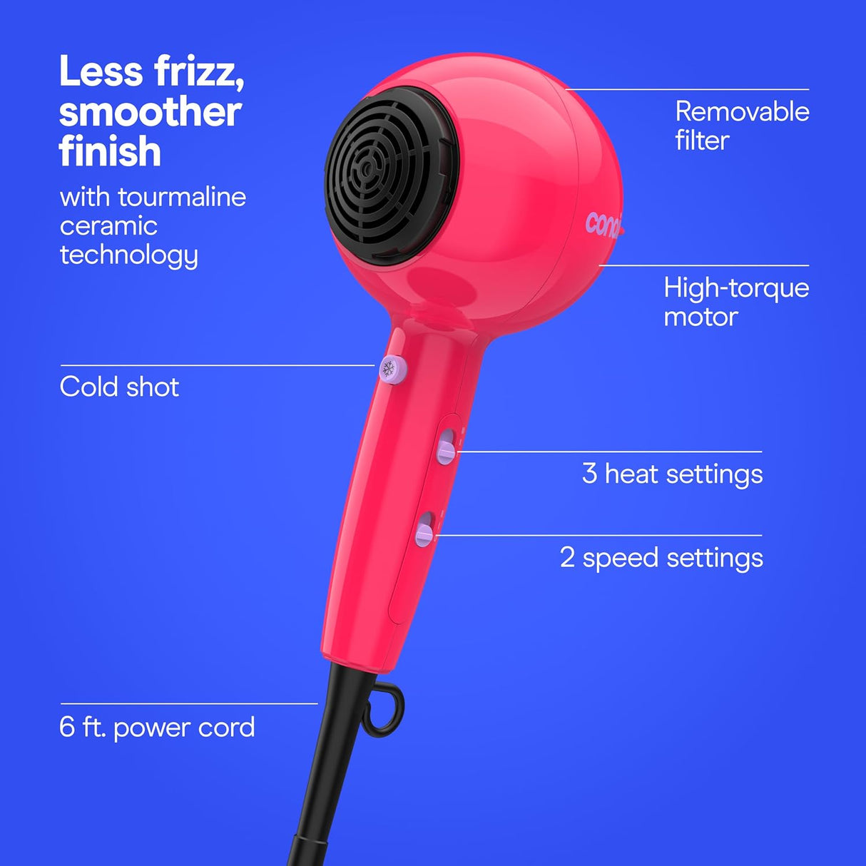 Conair Cake Pop Hair Dryer - Berry-074108528261-LR-363628-4-LR eShop