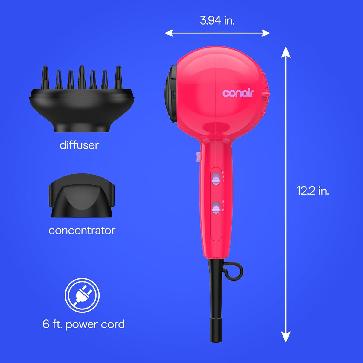 Conair Cake Pop Hair Dryer - Berry-074108528261-LR-363628-7-LR eShop
