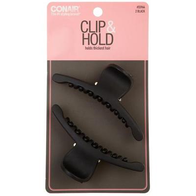 CONAIR Clip & Hold Secure Hold Styling Claw Clips - Black, 2 count-074108559647-LR-339750-1-LR eShop