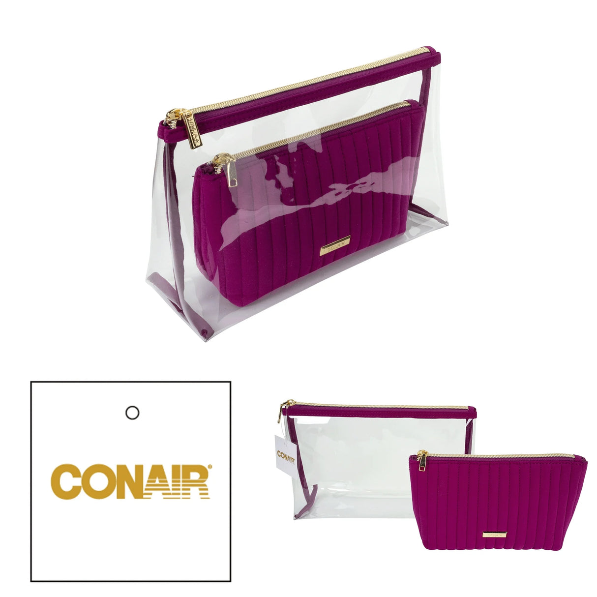 CONAIR Clutch 2 Piece Cosmetic Bag - Berry-079642320586-LR-357081-2-LR eShop