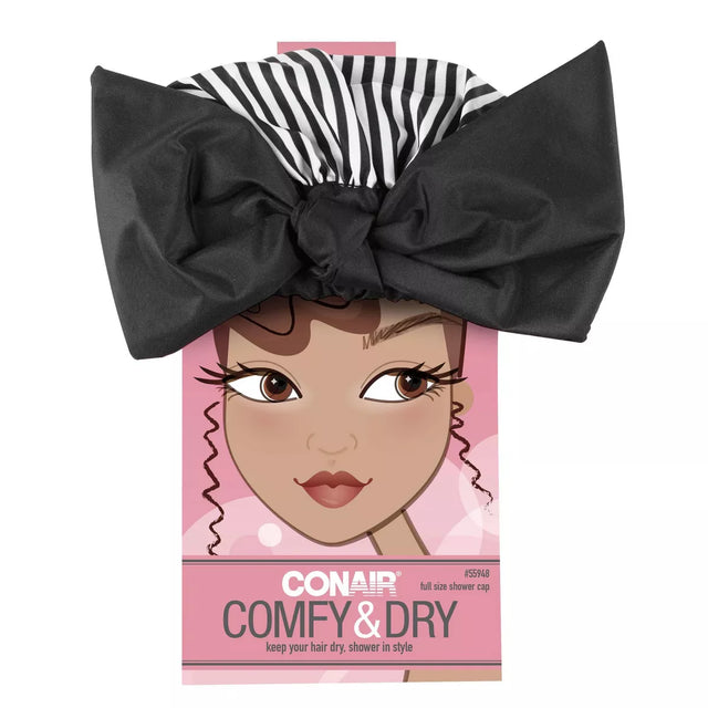 CONAIR Comfy & Dry Shower Cap with Bow-074108559487-LR-335415-1-LR eShop