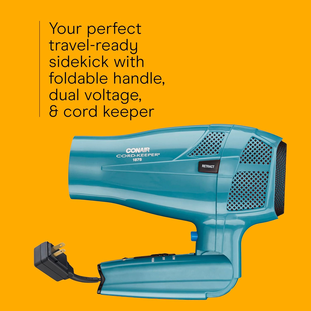 CONAIR Cord-Keeper Folding Dryer, 1875 Watt-074108268921-LR-361095-5-LR eShop