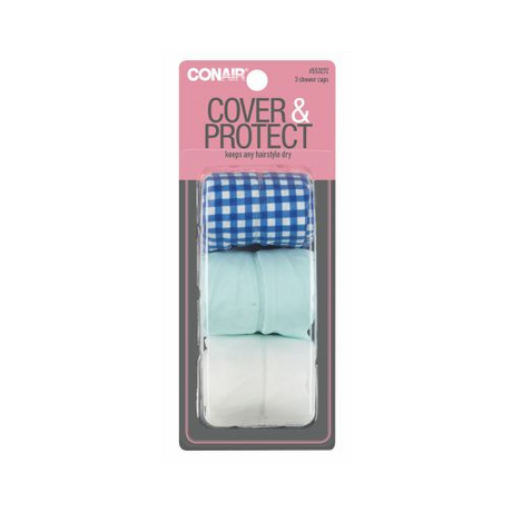 CONAIR Cover & Protect Shower Caps, 3 count-074108553270-LR-190332-1-LR eShop
