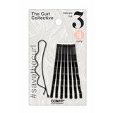 CONAIR Curl Collective Curly Hair Bobby Pins - Black, 8 count-074108560254-LR-345423-1-LR eShop