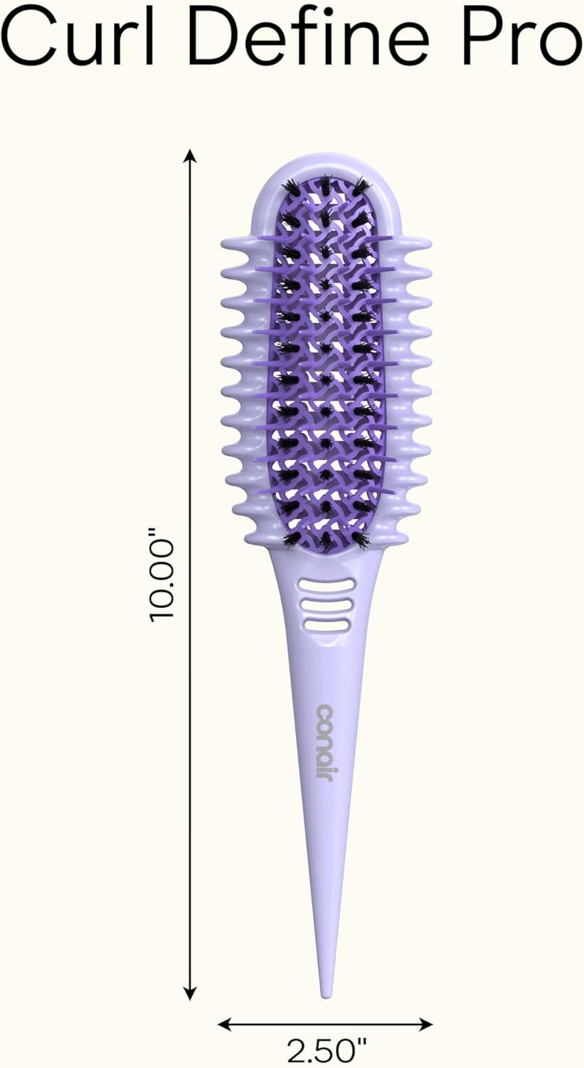 CONAIR Curl Define Pro Detangler Brush for Curly Hair - Purple-074108957252-LR-362552-9-LR eShop
