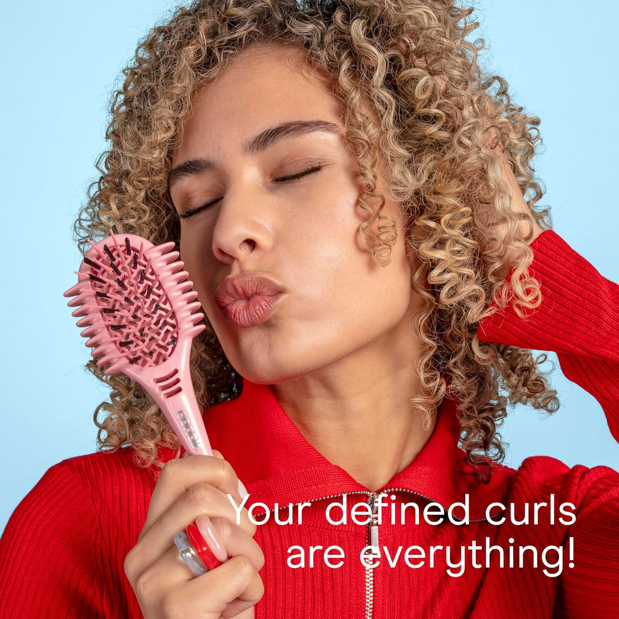 CONAIR Curl Define Pro Mini Detangler Brush for Loose Curls - Pink-074108956880-LR-362551-5-LR eShop
