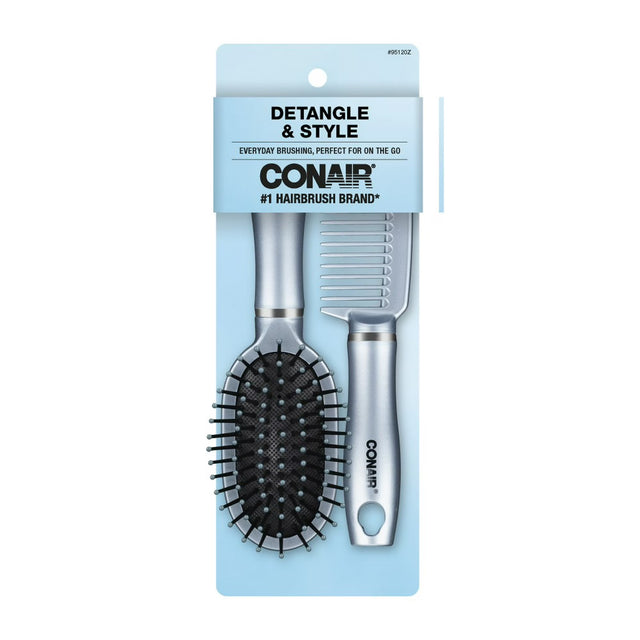 CONAIR Detangle & Style Cushion Hair Brush and Styling Comb Set - Assorted-074108951205-LR-179911-1-LR eShop