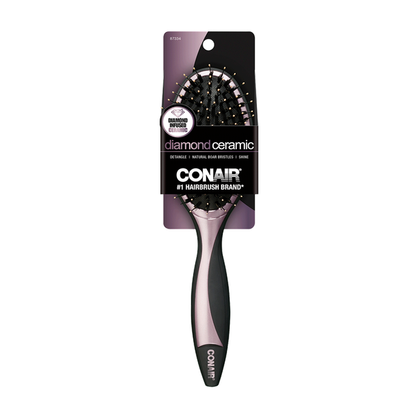 CONAIR Diamond Ceramic Detangle & Style Oval Paddle Hair Brush-074108873347-LR-319493-1-LR eShop