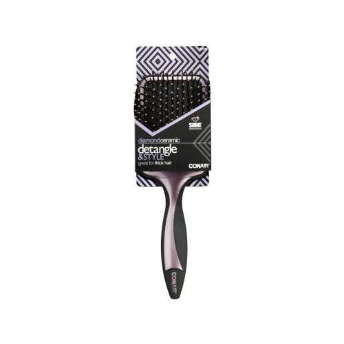 CONAIR Diamond Ceramic Detangle & Style Rectangular Paddle Hair Brush-074108873330-LR-319492-1-LR eShop
