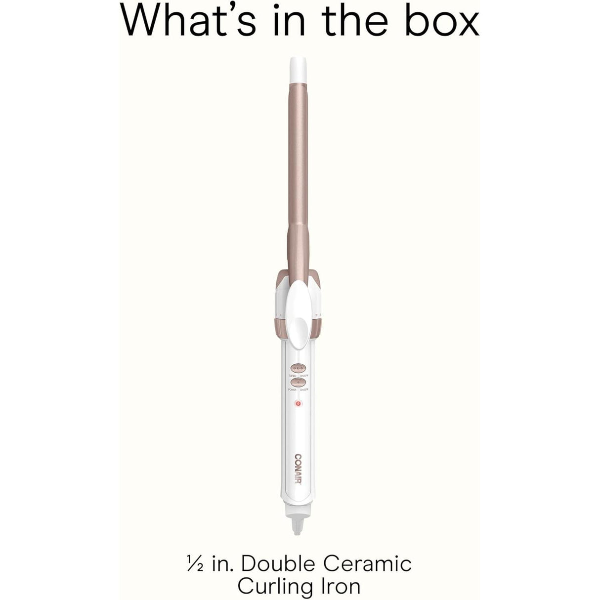 CONAIR Double Ceramic Curling Iron - Rose Gold, 1/2"-074108304735-LR-325330-9-LR eShop