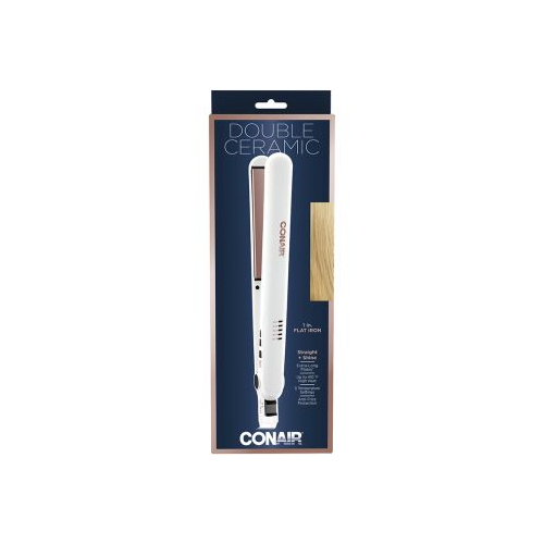 conair Double Ceramic Flat Iron - White, 1