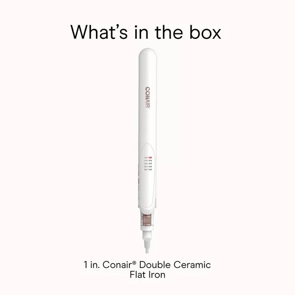 CONAIR Double Ceramic Flat Iron - White, 1"-074108330260-LR-325334-10-LR eShop