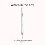 CONAIR Double Ceramic Flat Iron - White, 1"-074108330260-LR-325334-10-LR eShop