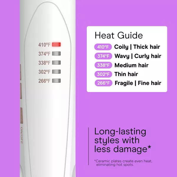 CONAIR Double Ceramic Flat Iron - White, 1"-074108330260-LR-325334-5-LR eShop