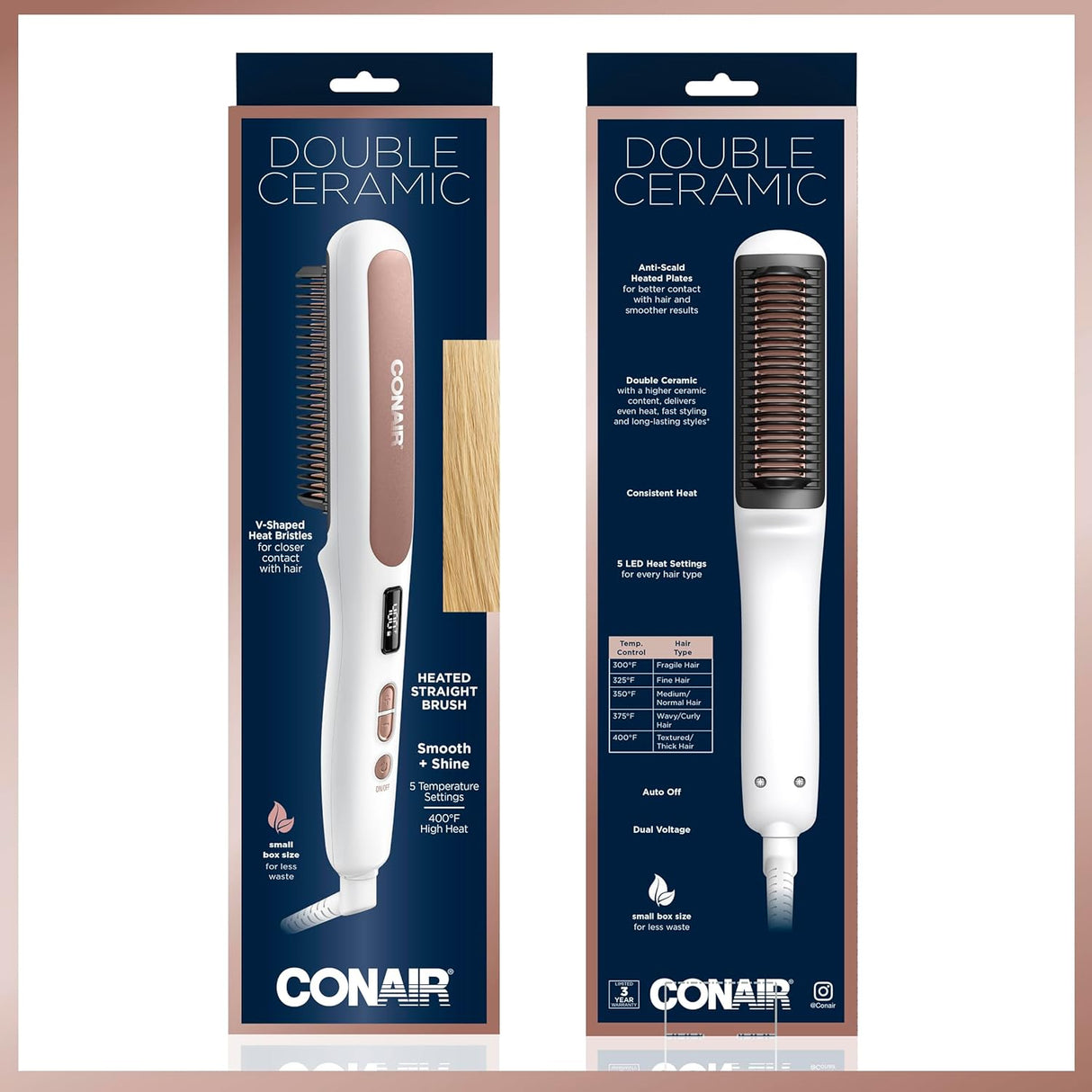 CONAIR Double Ceramic Heated Straightening Brush - White-074108465689-LR-357464-10-LR eShop