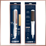 CONAIR Double Ceramic Heated Straightening Brush - White-074108465689-LR-357464-10-LR eShop
