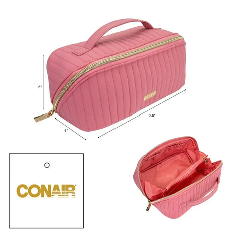 CONAIR Fold Flat Quilt Cosmetic Bag - Pink-079642320579-LR-357080-2-LR eShop