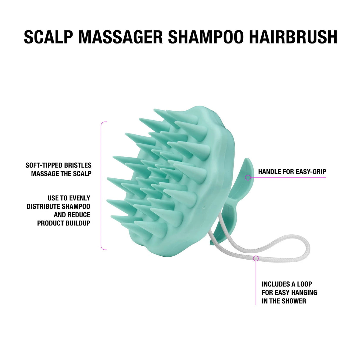 CONAIR Handheld Round Scalp Massager Shampoo Hair Brush - Teal-074108952240-LR-353158-6-LR eShop