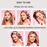 CONAIR Heatless Satin Loose Waves Roller & Accessories Set - Pink, 5 count-074108637505-LR-350285-4-LR eShop