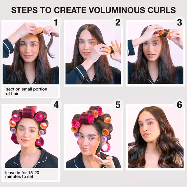 CONAIR Heatless Voluminous Curl Self Grip Rollers - Assorted Sizes & Colors, 31 count-074108611109-LR-192337-4-LR eShop