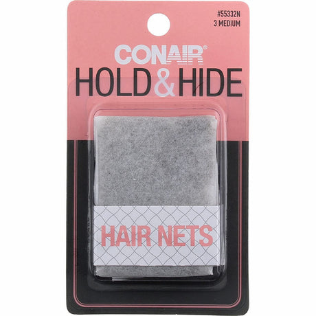 CONAIR Hold & Hide Hair Nets - Brown, 3 count-074108553324-LR-190393-1-LR eShop