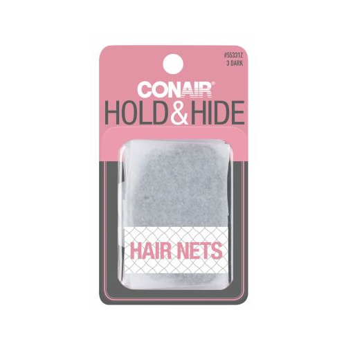 CONAIR Hold & Hide Invisible Edge Hair Nets - Black, 3 count-074108553317-LR-255034-1-LR eShop
