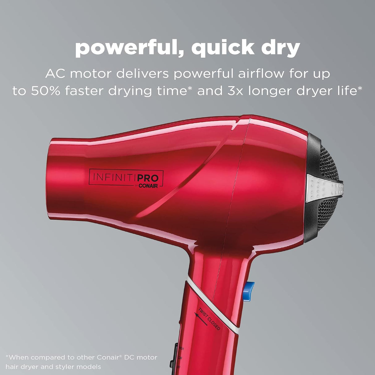 CONAIR Infinitipro 1875 Watt Compact Travel Hair Dryer with Twist Folding Handle - Red-074108241818-LR-219719-3-LR eShop