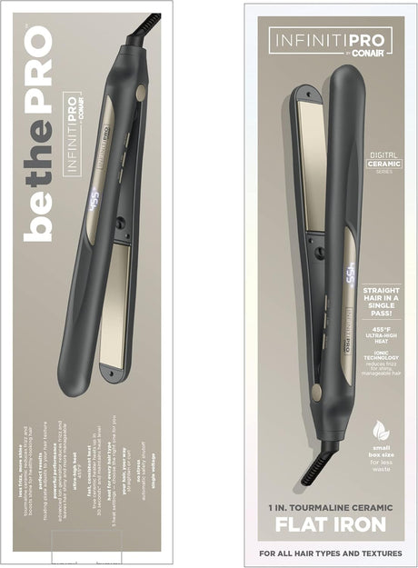 CONAIR Infinitipro Digital Tourmaline Ceramic Flat Iron, 1"-074108434623-LR-350313-2-LR eShop