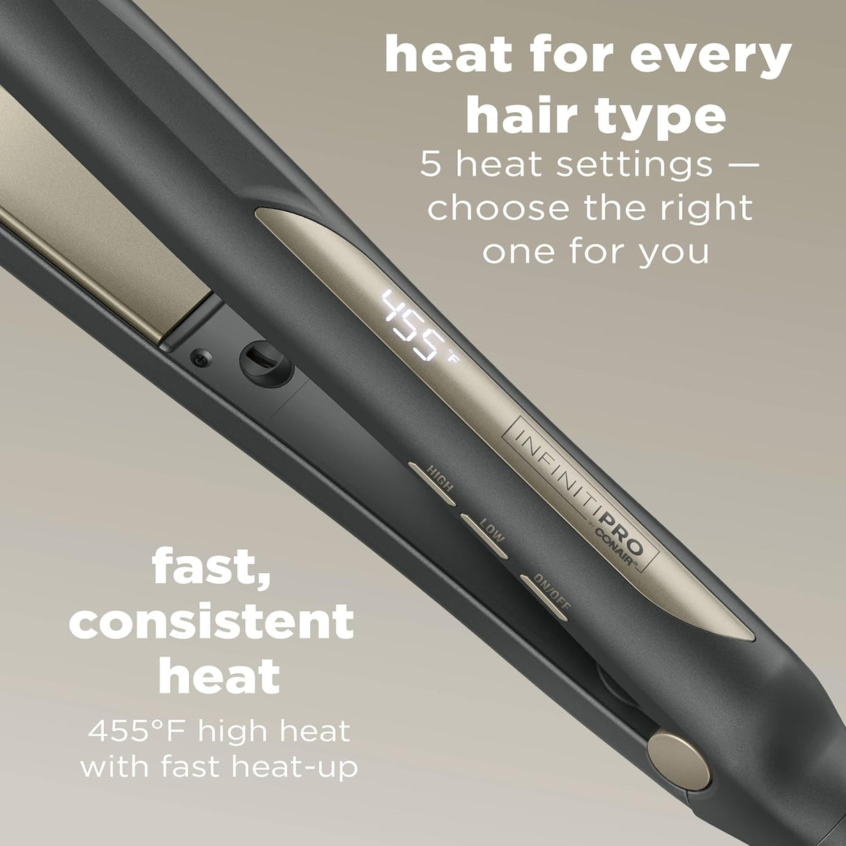 CONAIR Infinitipro Digital Tourmaline Ceramic Flat Iron, 1"-074108434623-LR-350313-8-LR eShop