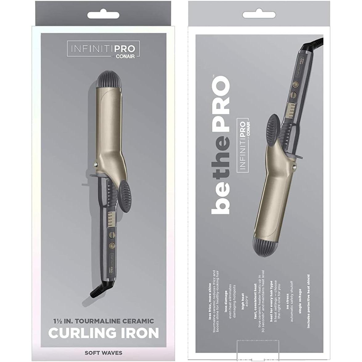 CONAIR Infinitipro Tourmaline Ceramic Curling Iron, 1.5"-074108075697-LR-188306-2-LR eShop
