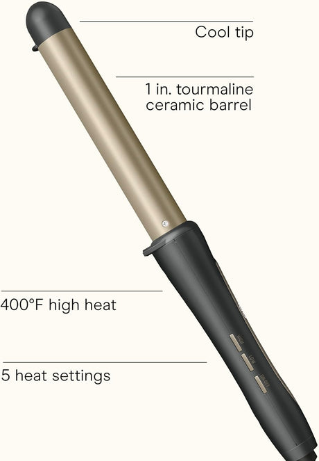 CONAIR InfinitiPro Tourmaline Ceramic Curling Wand, 1"-074108434777-LR-361091-2-LR eShop