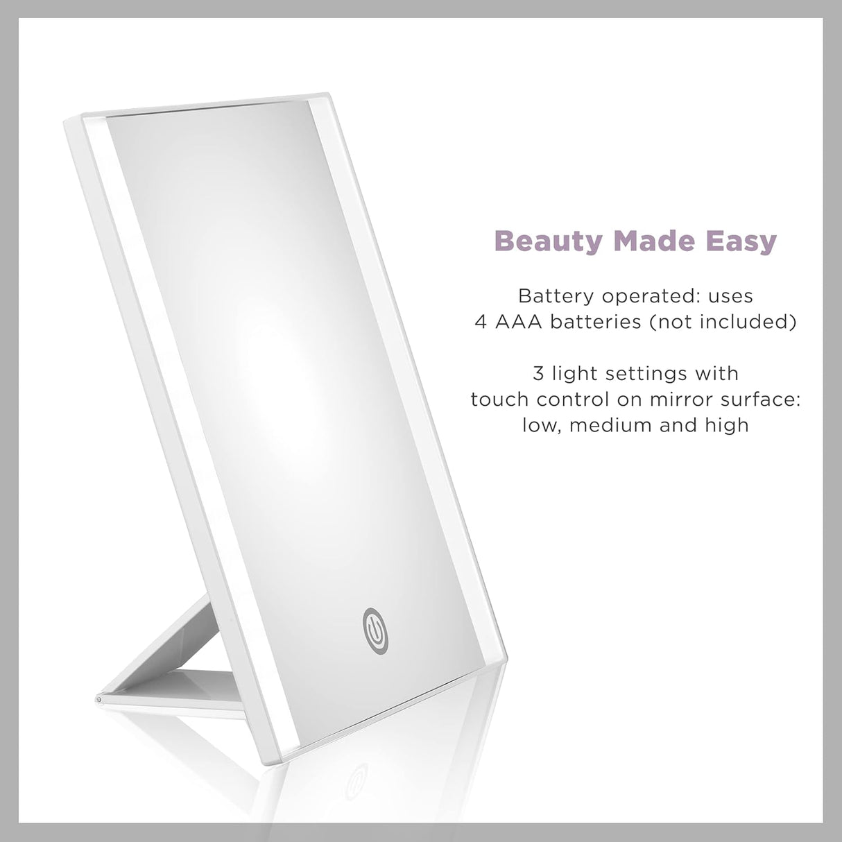 CONAIR Lighted Makeup Vanity Mirror with Adjustable Base - White-074108446220-LR-361023-3-LR eShop