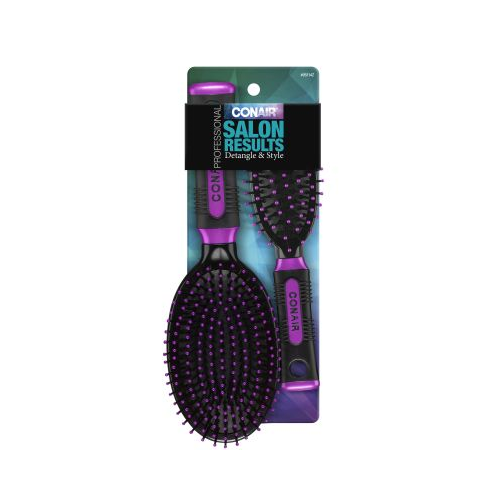 CONAIR Professional Salon Results Detangle & Style Cushion Brush Set - Assorted, 2 count-074108951144-LR-204230-1-LR eShop