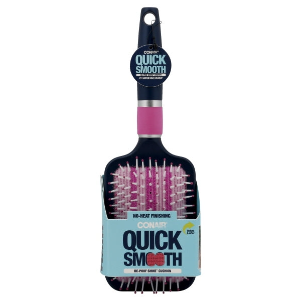 CONAIR Quick Smooth De-Poof & Shine Paddle Cushion Brush-074108829801-LR-331145-1-LR eShop