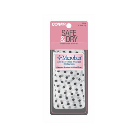 CONAIR Safe & Dry Extra Large Antimicrobial Protection Shower Cap - Polka Dot-074108553485-LR-204311-1-LR eShop