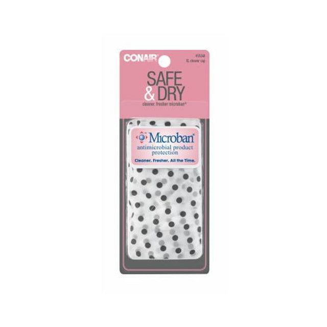 CONAIR Safe & Dry Extra Large Antimicrobial Protection Shower Cap - Polka Dot-074108553485-LR-204311-1-LR eShop