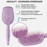 CONAIR Scalp Care Flexi Head Paddle Detangling Hair Brush - Purple-074108864130-LR-359259-4-LR eShop